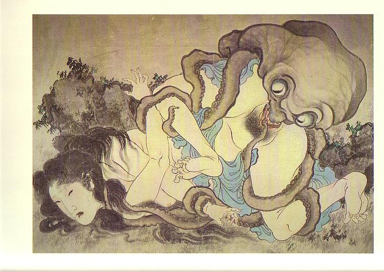 art japanese cartoon porno - printsandthings: â€œ Woman diver (ama) is committed to its unique composition  of octopus