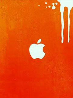 Mac Ipod Iphone風の携帯待ち受けや壁紙 Itunes広告風アップルロゴ