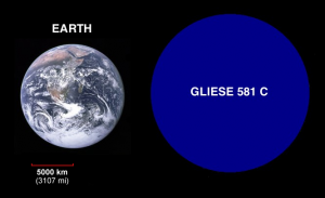 グリーゼと比較した地球 1
