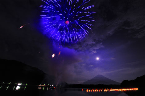 富士と花火