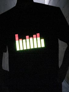 音楽を感じてデジタルメーターが光るTシャツ発売――StrapyaNext