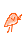 オレンジ　鳥　一羽