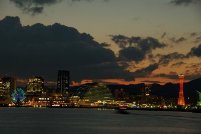 神戸　夜景　虹